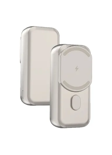 10000mAh 15W Portable Mini Magnetic Wireless &amp; Wired Charging Power Bank L2B - Titanium Gold