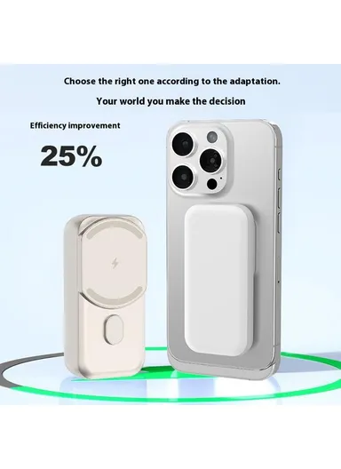 10000mAh 15W Portable Mini Magnetic Wireless &amp; Wired Charging Power Bank L2B - Tarnish