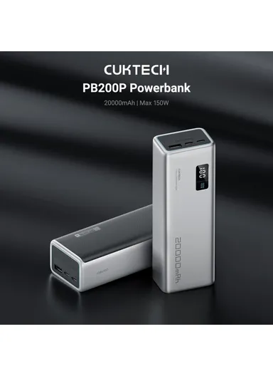 20000mAh Portable Phone Charger with 2 Type-C + 1 USB Ports, 150W Cell Phone Power Bank PB200P 