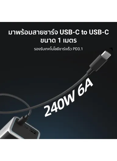 20000mAh Portable Phone Charger with 2 Type-C + 1 USB Ports, 150W Cell Phone Power Bank PB200P 