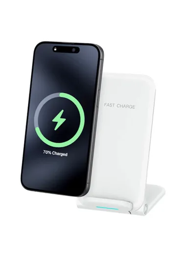15W Phone Wireless Charging Stand Foldable Wireless Charger OJD-75  (L15.6 x W7.5 x T2.2)cm - White