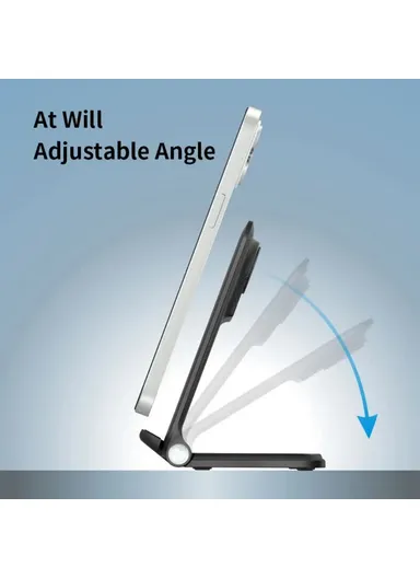 15W Phone Wireless Charging Stand Foldable Wireless Charger OJD-75  (L15.6 x W7.5 x T2.2)cm - White