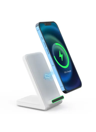 15W Fast Wireless Charging Stand Mobile Phone Desktop Cordless Charger YF-F3 - White
