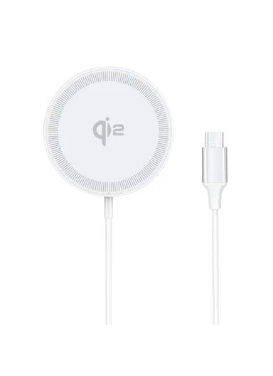 15W Fast Charging Magnetic Wireless Phone Charger for iPhone 16 Series / AirPods 4 W18 Qi2