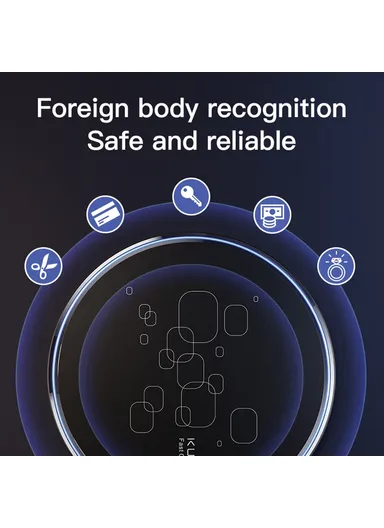 15W Qi Wireless Charger Fast Charging Pad Ultra Thin Charging Station for iPhone 12 11 Samsung Galaxy S10 Plus  KL-CD14 - Black