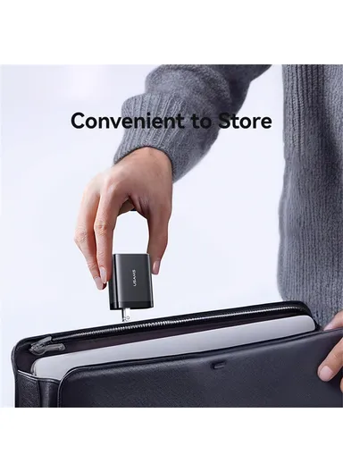  CC297 Xiang Series US Plug 30W Fast Charger Adapter with Retractable Type C Cable - White