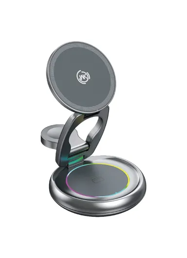 3-in-1 Rotatable Wireless Charger Phone Smart Watch Earbuds Desktop Bracket WP-U177