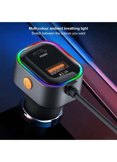 22.5W Multi-Port Fast Charging Car Charger, Dual Lightning &amp; Type-C Cable Car Charger XDCH-106