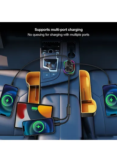 22.5W Multi-Port Fast Charging Car Charger, Dual Lightning &amp; Type-C Cable Car Charger XDCH-106