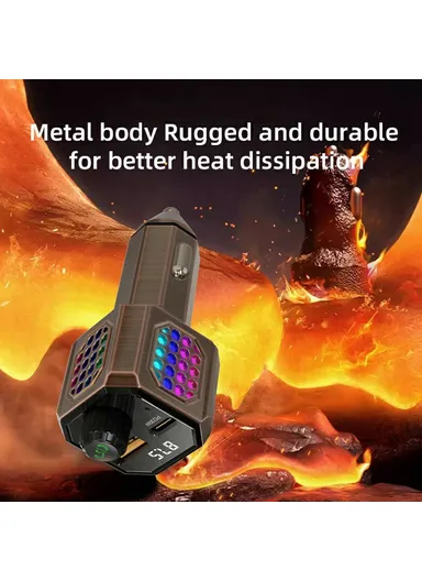 PD30W Car Charger Adapter Zinc Alloy Fast Charging Cigarette Lighter C70 (L3 x W3 x H9)cm