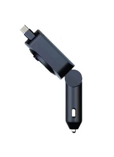 PD 30W Cigarette Lighter Adapter Car Charger with Retractable, Bluetooth-compatible FM Transmitter Car Charger C76 (L5.1 x H16)cm