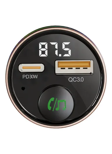 PD30W Bluetooth-compatible 5.3 Car Charger Fast Charging with Digital Display C74 (D3.5 x H8.7)cm