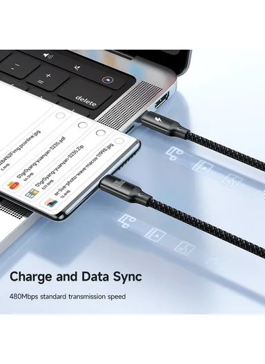 Beta Series for iPhone 15 Series 1.2m USB-C to Type-C + iP + Wireless Charger for Apple Watch 3 in 1 Charging Cable CA-4940 - Black