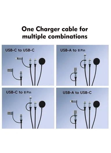 100W 1m Fast Charging Cable, Multifunction Charging Cord U33