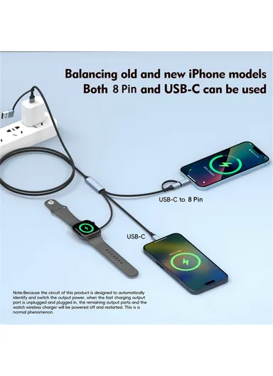 100W 1m Fast Charging Cable, Multifunction Charging Cord U33