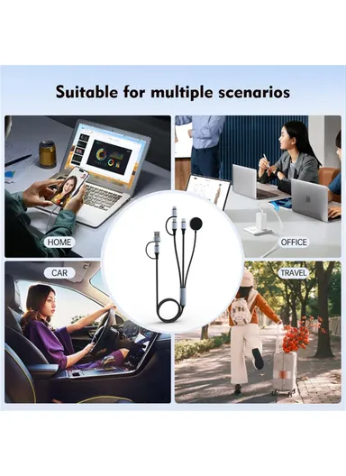 100W 1m Fast Charging Cable, Multifunction Charging Cord U33