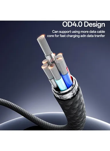 PD60W 20cm USB-C to USB-C Fast Charging &amp; Data Cable Cord with Lanyard CA177 