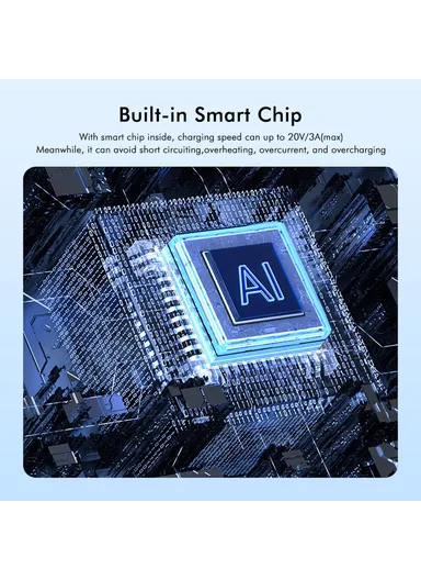 3-in-1 60W Multi-Head Braided Wire Charging &amp; Data Cable, 1.5m USB to Lightning, Type-C, Micro Charging Cable - Green