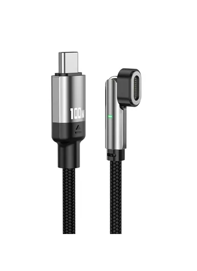 100W/PD 27W 1m Magnetic Multi-Head Fast Charging Cable, 180-Degree Rotation Type-C to Type-C/Lightning Charging &amp; Data Transfer Cable
