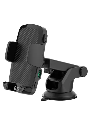 Gravitational Car Mount Air Vent Phone Holder, Bracket MP3 Player FM Bluetooth-compatible Transmitter CS14 (W5.2 x H11)cm