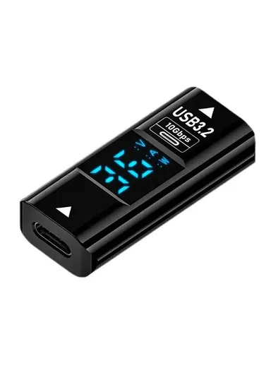 36W USB-C to USB Adapter Digital Display 10Gbps Data Transfer Charging Converter - Black