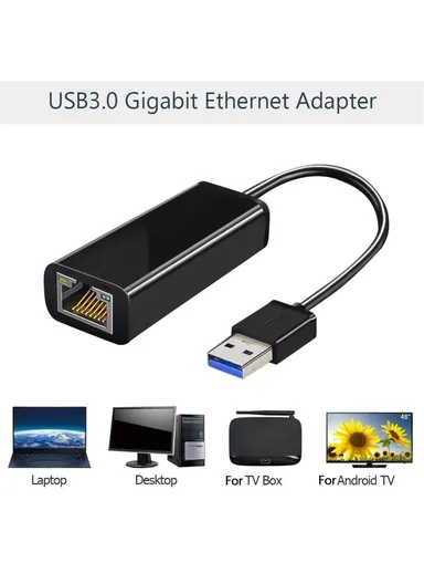 USB 3.0 1000Mbps Gigabit Ethernet Adapter USB 3.0 to RJ45 Lan Network Card for Laptop PC UE010