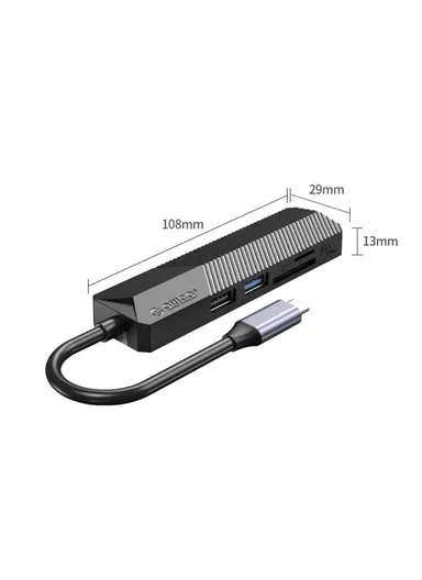 5-in-1 USB C Hub Dock Station GY-BP Type C to USB 3.0, USB 2.0, Card Reader, 2-Slot &amp; HDMI MDK-5P 