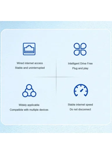 2m Gigabit Ethernet USB Adapter Cable USB3.0 to RJ45 LAN Network Cable 1000, 100 &amp; 10Mbps