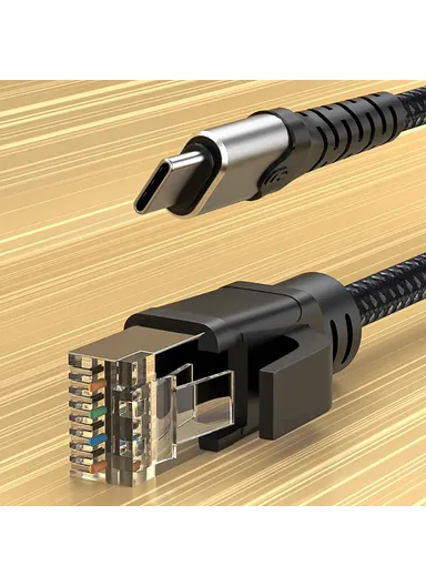 2m USB-C to Ethernet Cable 2m / 6.56ft Type C to RJ45 Cord Gigabit LAN Network