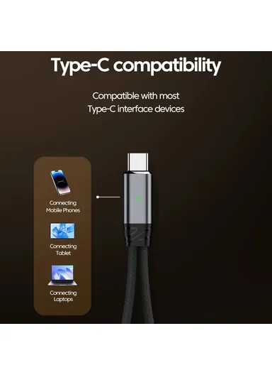 100W  2 in 1 Adapter Cable Type-C to Type-C Headphone Adapter + Type-C PD Charging Cord for iPhone Samsung - White