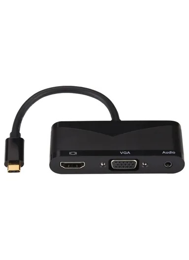 Type-C to 4K HDMI, VGA, 3.5mm Audio &amp; USB Multi-function Adapter V83