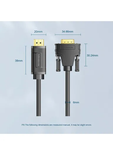 3m HDMI to VGA Cable 1080P 60Hz HD-Compatible Cord AD037