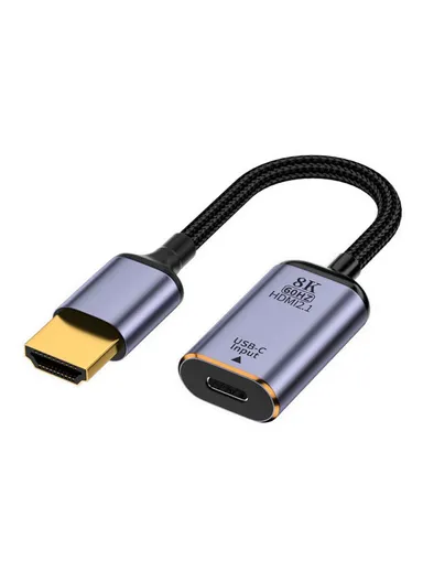 USB-C Type C Female to HDMI Male Converter 8K / 60hz 4K / 120hz HDTV Adapter Cable UC-038-H8K 