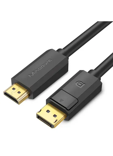 1.5m DP to HDMI 1.4 Cord 4K / 30Hz Gold Plated Male to Male PVC Cable AD029 