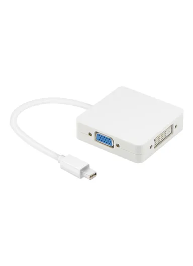 3-in-1 Mini DP DisplayPort to DVI VGA Cable Adapter Cable for MacBook Pro Air Display Port Converter