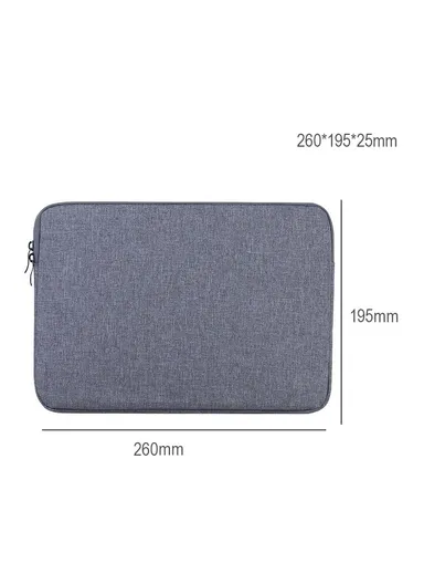 10-Inch Laptop Sleeve Case Nylon, Water Resistant, Soft Lining Zipper Cover MBR-19005 - Dark Grey