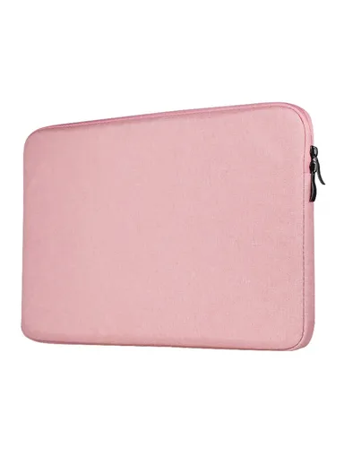 10-Inch Laptop Sleeve Case Nylon, Water Resistant, Soft Lining Zipper Cover MBR-19005 - Pink