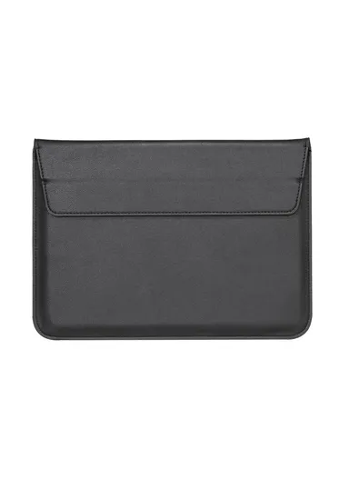15.4-inch Business Envelope Style Leather Sleeve Bag for MacBook Pro with Retina Display - Black
