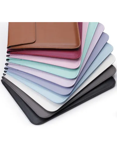 15.4-inch Business Envelope Style Leather Sleeve Bag for MacBook Pro with Retina Display - Black