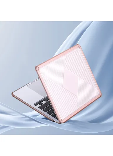 13-Inch MacBook Case LCGH Series, Shockproof TPU+PC Laptop Case Cover - Pink