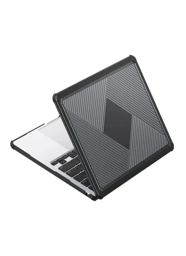 13-Inch MacBook Case LCGH Series, Shockproof TPU+PC Laptop Case Cover - Black