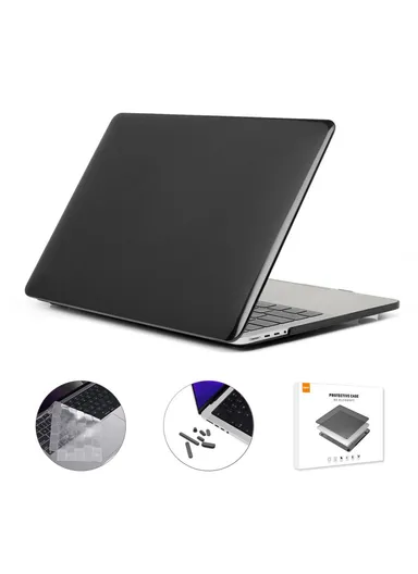 16-Inch Crystal PC Laptop Cover, Keyboard Film &amp; Dust Plugs - Black / EU Version