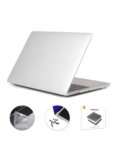 16-Inch Crystal PC Laptop Cover, Keyboard Film &amp; Dust Plugs - White / EU Version