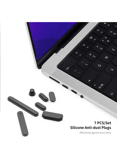 16-Inch Crystal PC Laptop Cover, Keyboard Film &amp; Dust Plugs - White / EU Version