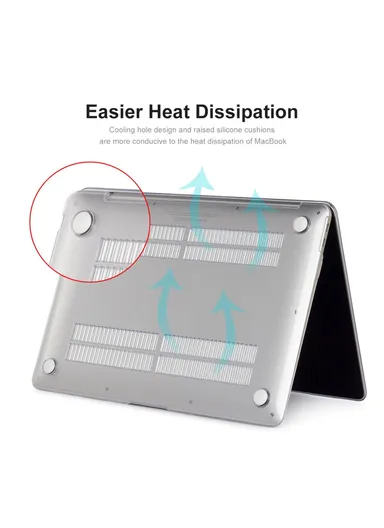 Crystal PC Laptop Cover with Keyboard Film Dust Plugs - Black