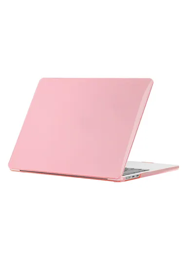 15-Inch MacBook Air Laptop Case Transparent Hard PC Protective Cover M2 A2941- Pink