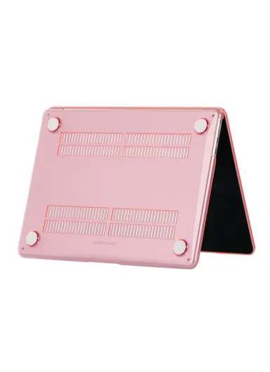 15-Inch MacBook Air Laptop Case Transparent Hard PC Protective Cover M2 A2941- Pink