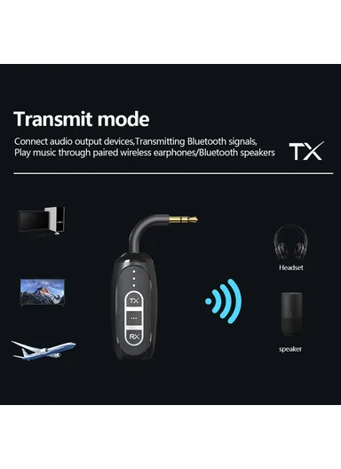 Bluetooth-compatible 5.4 Transmitter Receiver, Low Latency 3.5mm Wireless Audio Adapter LE515max