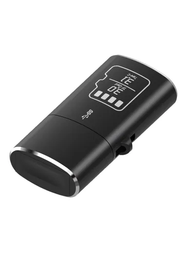 Mini USB 3.1 Type C Card Reader for TF Cards Up to 2TB - Black
