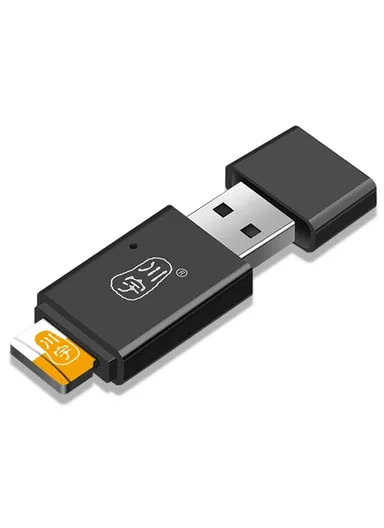  USB 3.0 5Gbps High Speed TF Card Reader Computer Memory Card Reader  C308 - Black